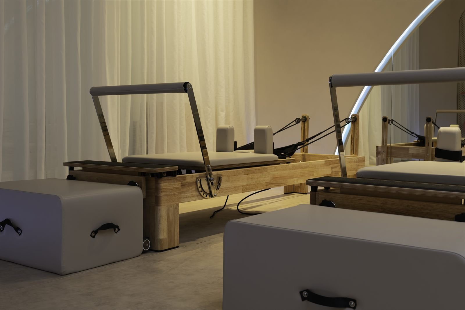 New reformer Pilates equipment at Studio 8 ladies-only studio, New Cairo